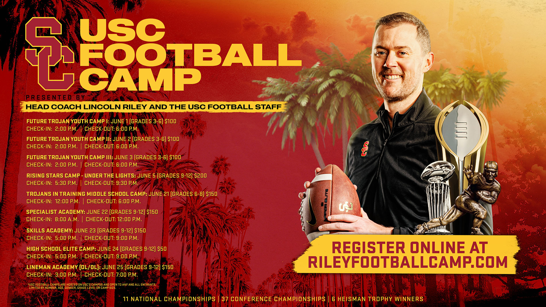 USC Football Camp Los Angeles, California